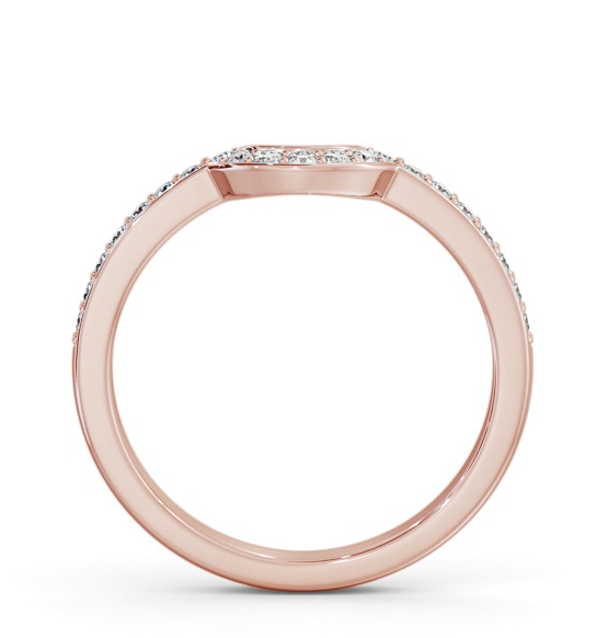 Half Eternity Round Diamond Half Moon Design Ring 9K Rose Gold HE90_RG_THUMB1 