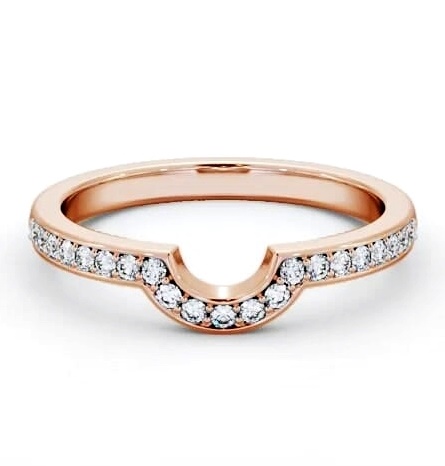 Half Eternity Round Diamond Half Moon Design Ring 9K Rose Gold HE90_RG_THUMB2 