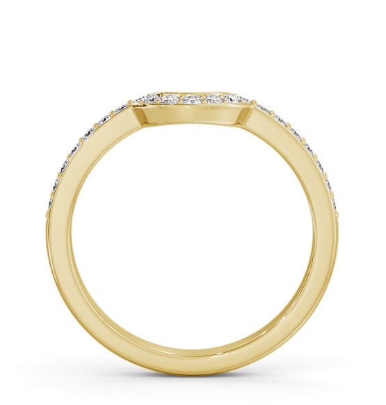 Half Eternity Round Diamond Half Moon Design Ring 9K Yellow Gold HE90_YG_THUMB1 