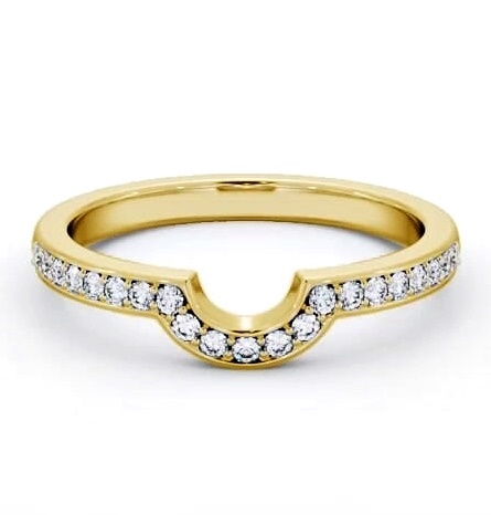 Half Eternity Round Diamond Half Moon Design Ring 9K Yellow Gold HE90_YG_THUMB2 