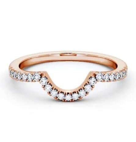 Half Eternity Round Diamond Half Moon Design Ring 18K Rose Gold HE91_RG_THUMB1