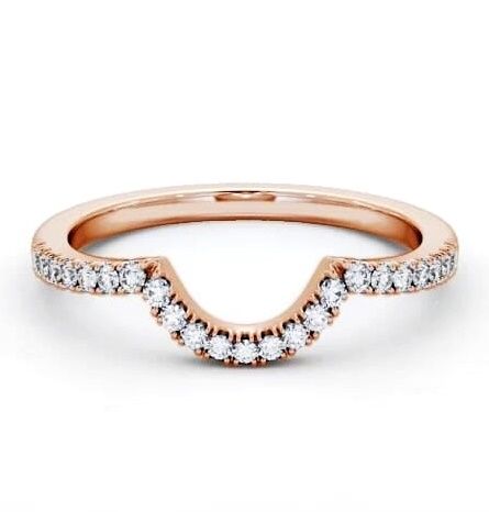 Half Eternity Round Diamond Half Moon Design Ring 18K Rose Gold HE91_RG_THUMB2 