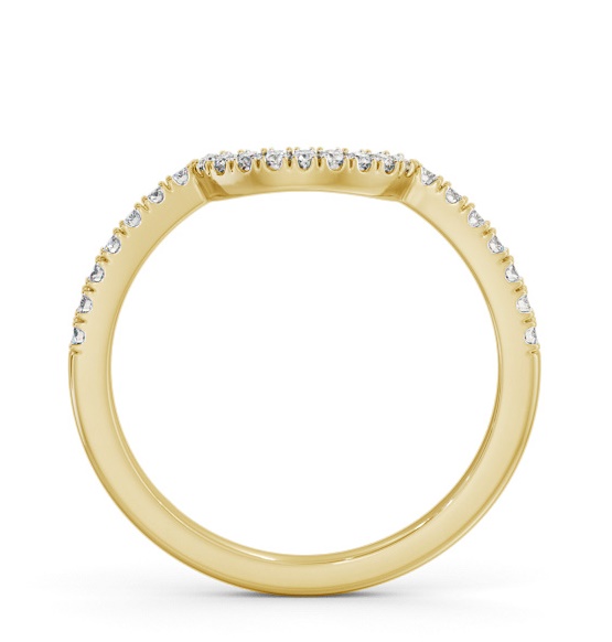 Half Eternity Round Diamond Half Moon Design Ring 18K Yellow Gold HE91_YG_THUMB1 