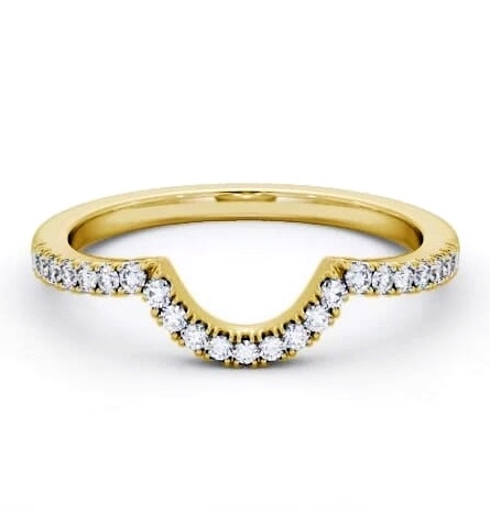 Half Eternity Round Diamond Half Moon Design Ring 18K Yellow Gold HE91_YG_THUMB1