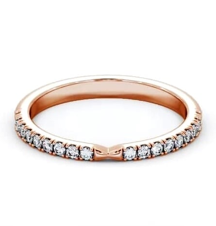 Half Eternity Round Diamond Pinched Design Ring 18K Rose Gold HE92_RG_THUMB1