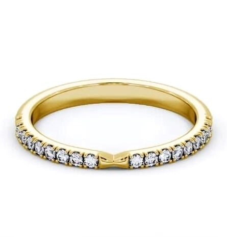 Half Eternity Round Diamond Pinched Design Ring 18K Yellow Gold HE92_YG_THUMB1