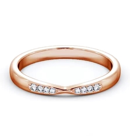 Ladies Round Diamond Channel Set Pinched Design Ring 9K Rose Gold HE94_RG_THUMB2 