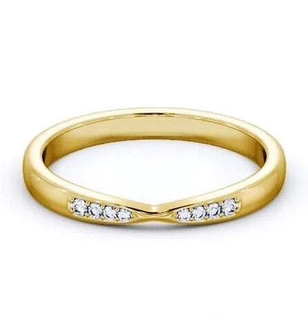 Ladies Round Diamond Channel Set Pinched Design Ring 9K Yellow Gold HE94_YG_THUMB2 