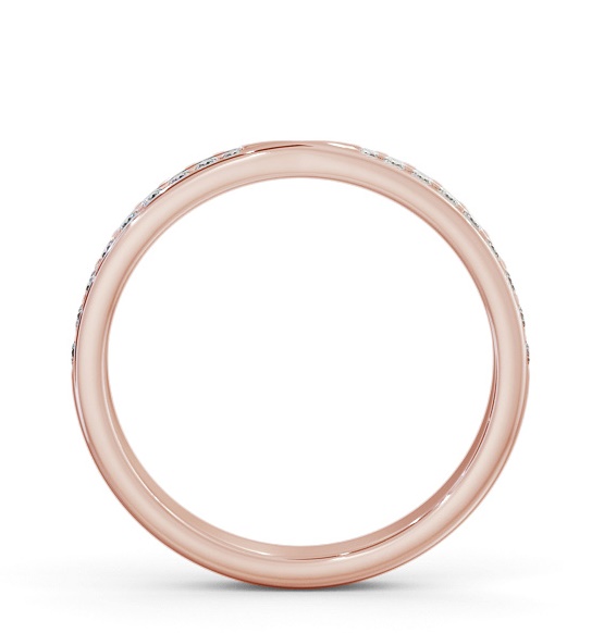 Half Eternity Round Channel Set Pinched Design Ring 18K Rose Gold HE95_RG_THUMB1 