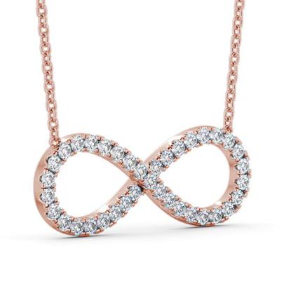 Infinity Style Round Diamond Infinity Design Pendant 18K Rose Gold PNT145_RG_THUMB1 