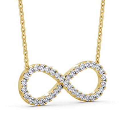 Infinity Style Round Diamond Infinity Design Pendant 18K Yellow Gold PNT145_YG_THUMB1 