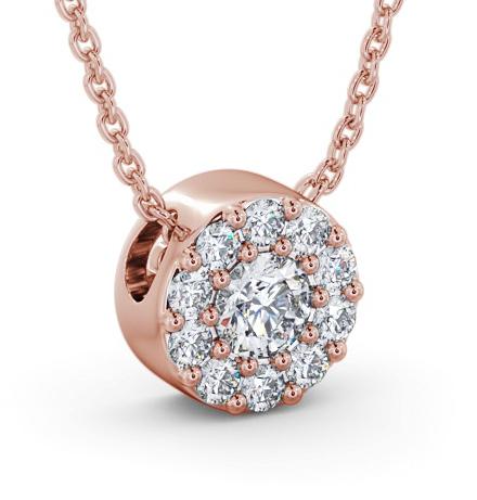 Cluster Round Diamond Three Stone Pendant 18K Rose Gold PNT157_RG_THUMB1 