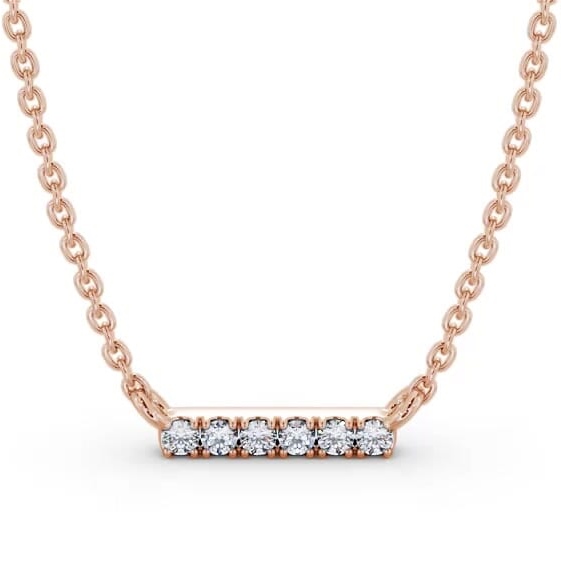 Bar Style Diamond Pendant 18K Rose Gold PNT169_RG_THUMB2 