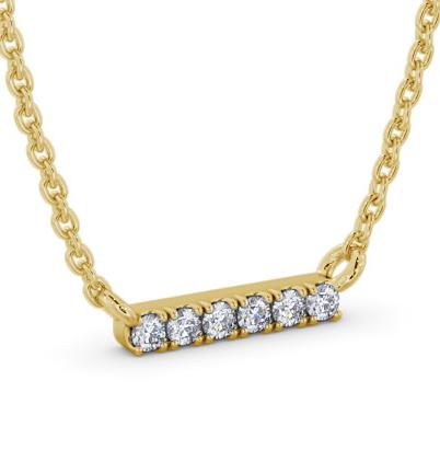 Bar Style Diamond Pendant 9K Yellow Gold PNT169_YG_THUMB1 