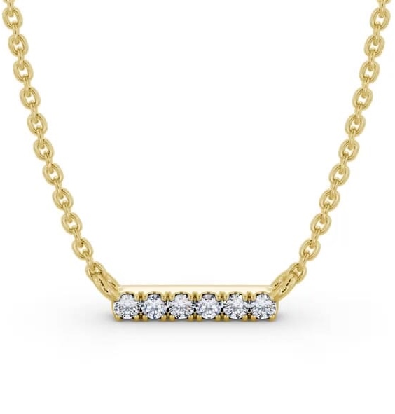 Bar Style Diamond Pendant 9K Yellow Gold PNT169_YG_THUMB2 