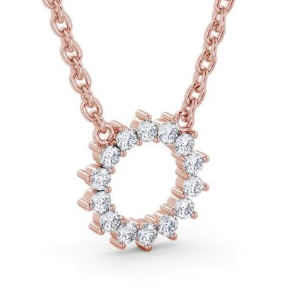 Circle Style Diamond Pendant 18K Rose Gold PNT173_RG_THUMB1 