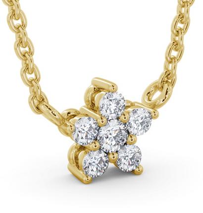 Star Style Five Diamond Pendant 18K Yellow Gold PNT183_YG_THUMB1 