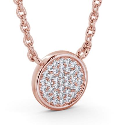 Circle Style Diamond Cluster Pendant 18K Rose Gold PNT185_RG_THUMB1 