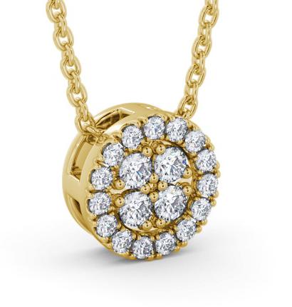 Cluster Design Diamond Pendant 18K Yellow Gold PNT190_YG_THUMB1 