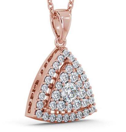 Cluster Round Diamond Trilliant Design Pendant 18K Rose Gold PNT42_RG_THUMB1 