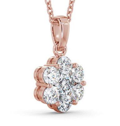 Cluster Round Diamond Pendant 9K Rose Gold PNT63_RG_THUMB1 