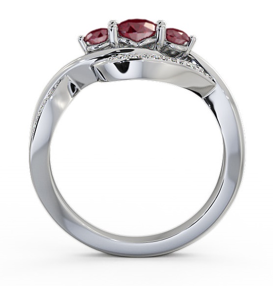 Three Stone Ruby and Diamond 0.70ct Ring 18K White Gold TH23GEM_WG_RU_THUMB1 