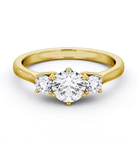 Three Stone Round Diamond Trilogy Ring 9K Yellow Gold TH67_YG_THUMB2 