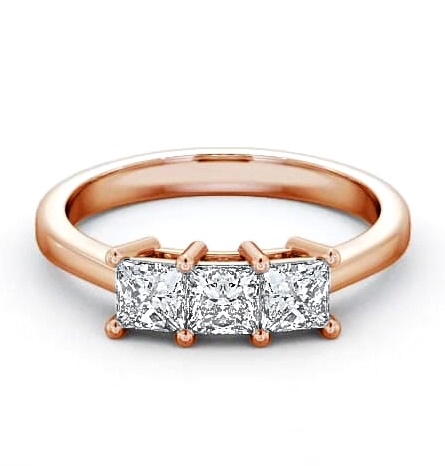 Three Stone Princess Diamond Trilogy Ring 9K Rose Gold TH6_RG_THUMB1