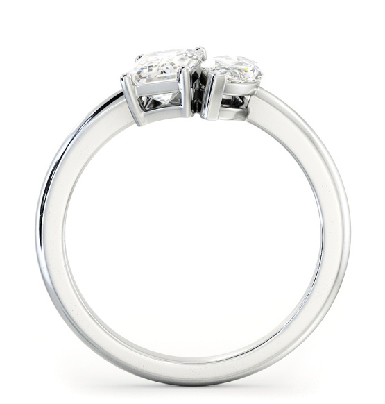 Toi et Moi Marquise and Emerald Diamond Ring Set in 18K White Gold tw10_wg_thumb1 