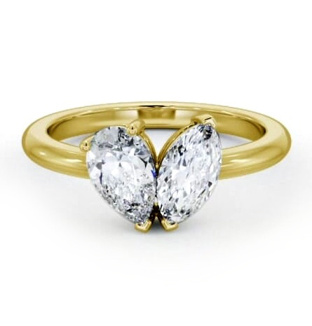 Toi et Moi Pear and Marquise Diamond Ring Set in 18K Yellow Gold tw12_yg_thumb1