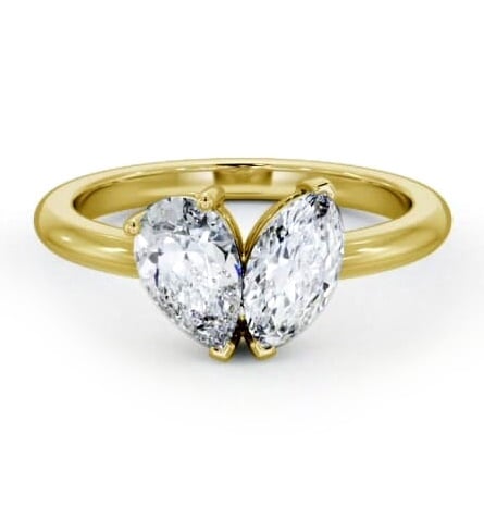 Toi et Moi Pear and Marquise Diamond Ring Set in 9K Yellow Gold tw12_yg_thumb2 