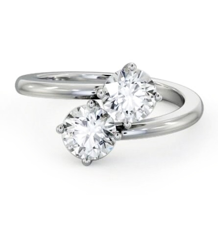 Toi et Moi Round Diamond Ring Set in 18K White Gold tw13_wg_thumb1