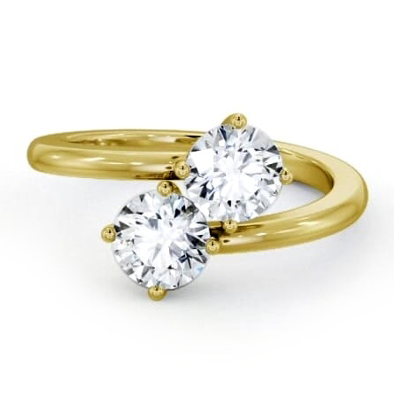 Toi et Moi Round Diamond Ring Set in 18K Yellow Gold tw13_yg_thumb1