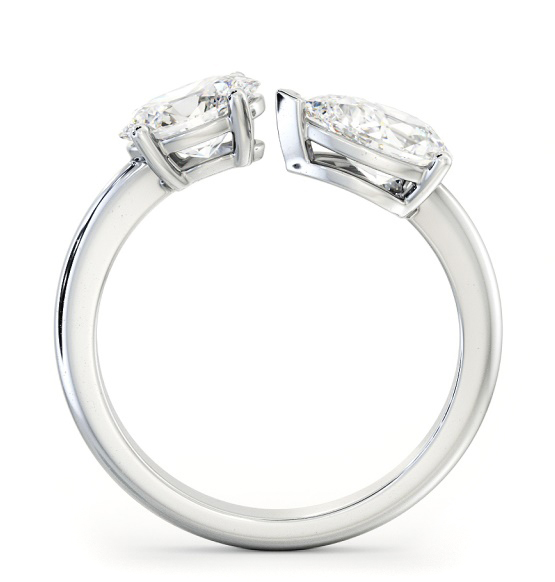 Toi et Moi Oval and Pear Diamond Ring Set in Platinum tw14_wg_thumb1 