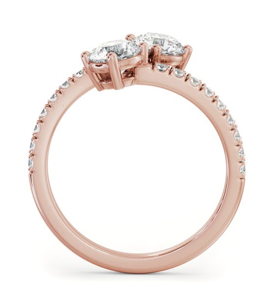 Toi et Moi Round Diamond Ring with Side Stones Set in 18K Rose Gold tw15_rg_thumb1 