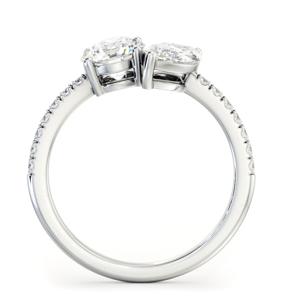 Toi et Moi Marquise and Round Diamonds Set in Platinum With Side Stones tw17_wg_thumb1 