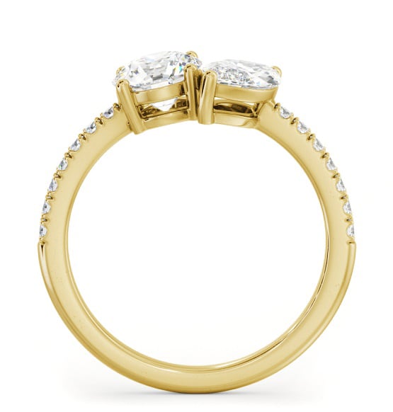 Toi et Moi Marquise and Round Diamonds Set in 9K Yellow Gold With Side Stones tw17_yg_thumb1 