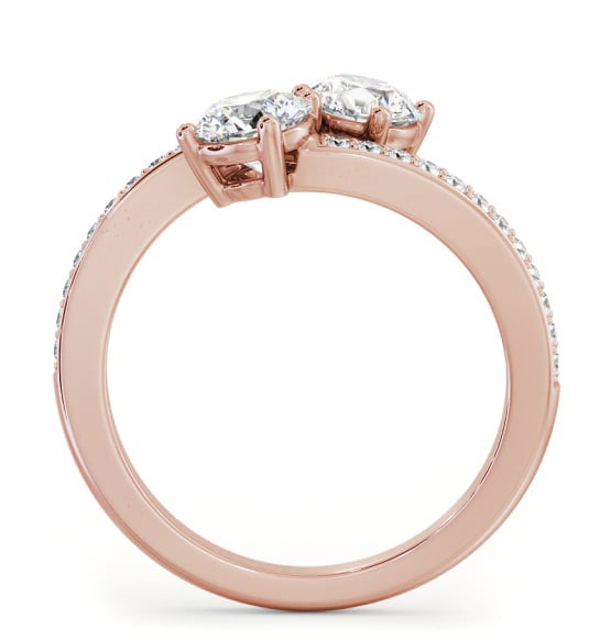 Toi et Moi Round Diamond Ring with Side Stones Set in 18K Rose Gold tw18_rg_thumb1 