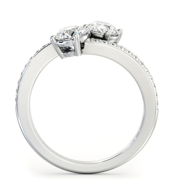 Toi et Moi Round Diamond Ring with Side Stones Set in Platinum tw18_wg_thumb1 