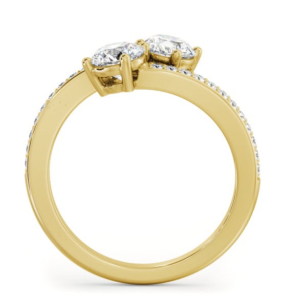 Toi et Moi Round Diamond Ring with Side Stones Set in 9K Yellow Gold tw18_yg_thumb1 