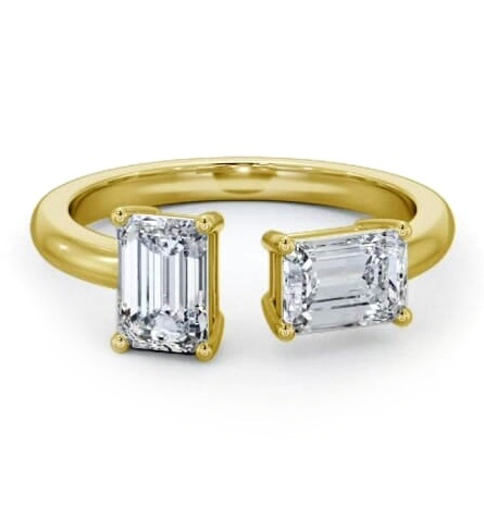 Toi et Moi Emerald Diamond Ring Set in 18K Yellow Gold tw2_yg_thumb1