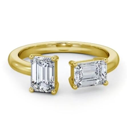 Toi et Moi Emerald Diamond Ring Set in 9K Yellow Gold tw2_yg_thumb2 