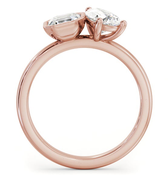 Toi et Moi Asscher and Pear Diamond Ring Set in 18K Rose Gold tw3_rg_thumb1 