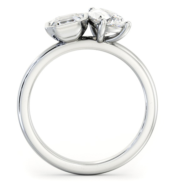 Toi et Moi Asscher and Pear Diamond Ring Set in Platinum tw3_wg_thumb1 