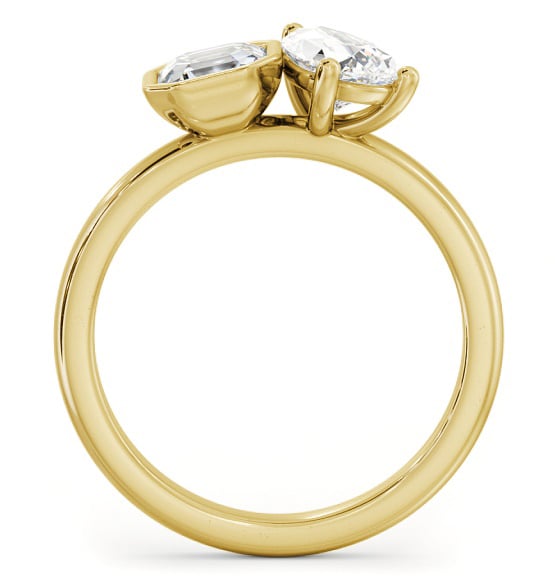 Toi et Moi Asscher and Pear Diamond Ring Set in 9K Yellow Gold tw3_yg_thumb1 