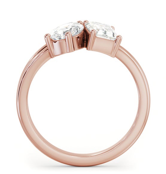 Toi et Moi Emerald and Pear Diamond Ring Set in 18K Rose Gold tw5_rg_thumb1 