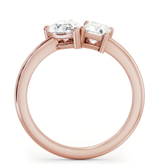 Toi et Moi Emerald and Pear Diamond Ring Set in 18K Rose Gold tw6_rg_thumb1 