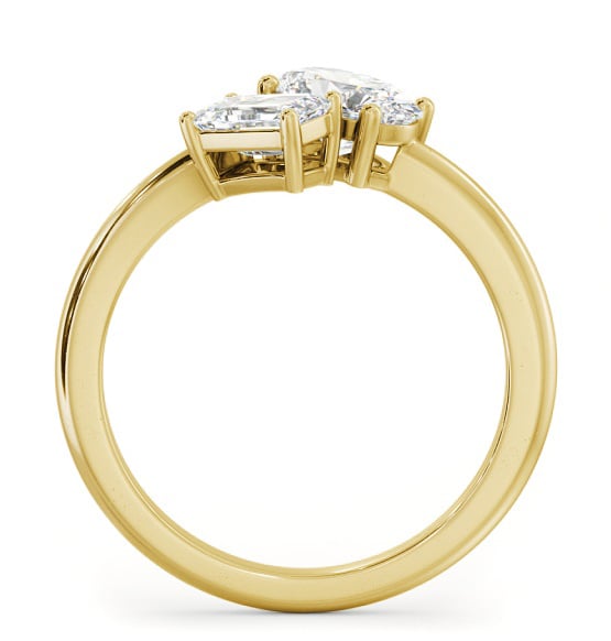 Toi et Moi Oval and Emerald Diamond Ring Set in 9K Yellow Gold tw8_yg_thumb1 