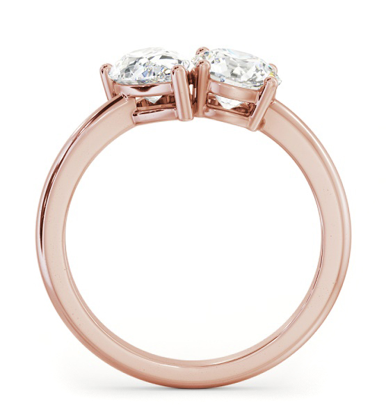 Toi et Moi Oval and Emerald Diamond Ring Set in 18K Rose Gold tw9_rg_thumb1 