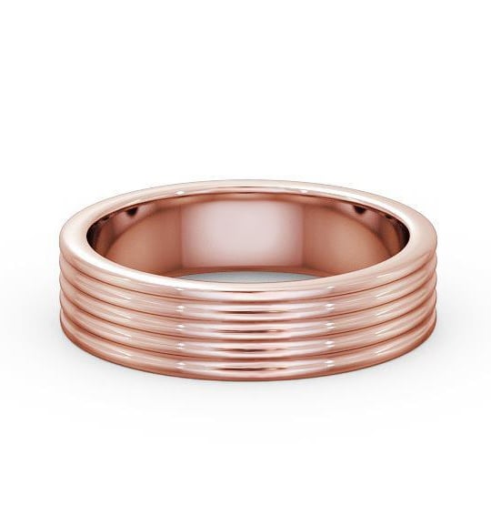 Mens Ribbed Wedding Ring 9K Rose Gold WBM31_RG_thumb1.jpg